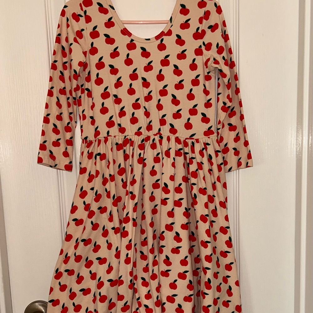 Alice + Ames Charming Apple Print Kids Dress